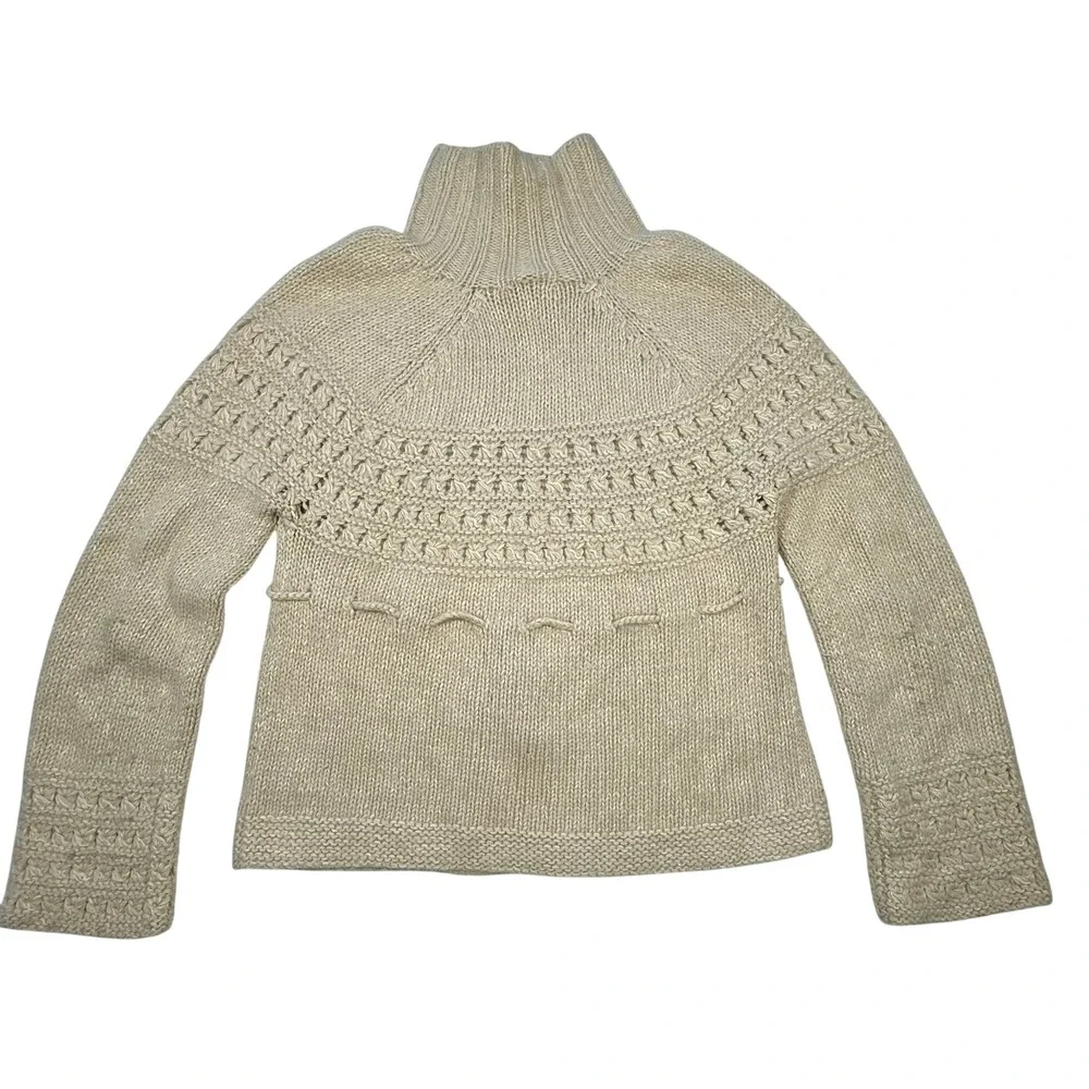 5/48 Saks‎ Fifth Ave Angora Rabbit Hair Silk Blend Turtleneck Sweater Size M